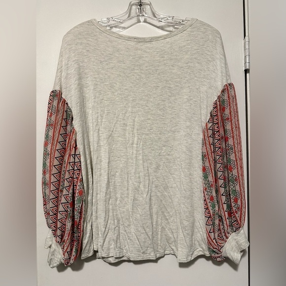 ODDY gray long balloon sleeve top size M - Picture 5 of 9